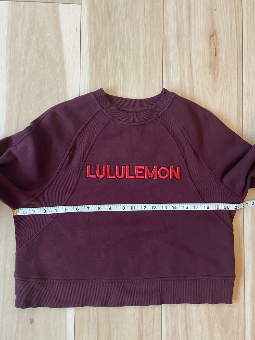 Lululemon Scuba Oversized Pullover Wordmark Garnet XS/S